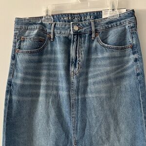 American Eagle Outfitters Light Blue Denim Maxi Skirt